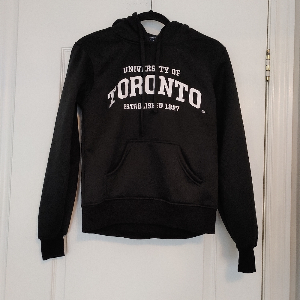Varsity University of Toronto Women Black Hoodie